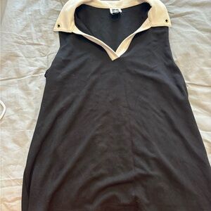 Anne Klein Black and Cream Tank Top